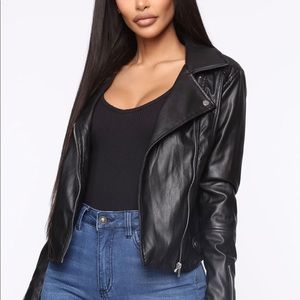Black Moto Jacket Size Large